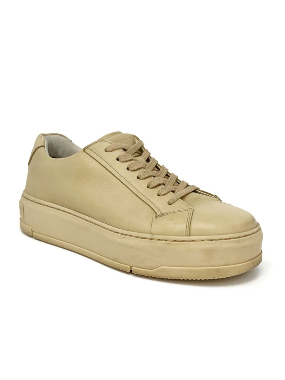 Vagabond Shoemakers Judy Leather Laced Platform Sneakers Womens Size 38/8 Butter
